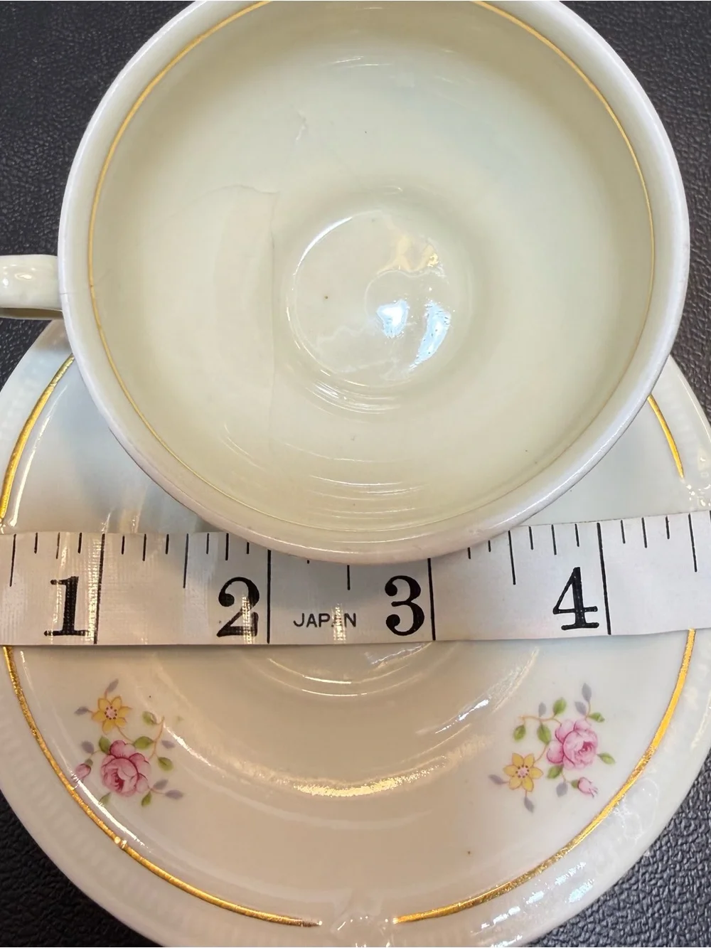 Bavaria Ivory Floral Teacup and Saucer Set - U.S./ Germany